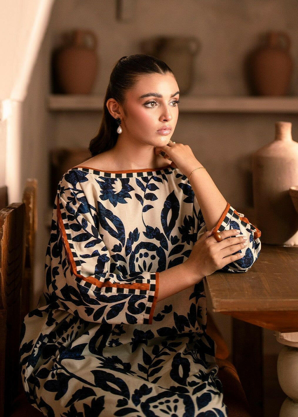 Swiss Silk Printed Stitched 2PC Co Ord