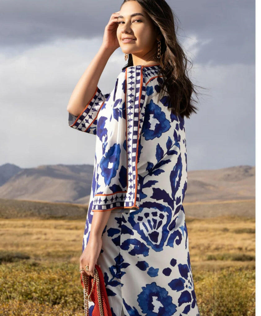 Swiss Silk Printed Stitched 2PC Co Ord