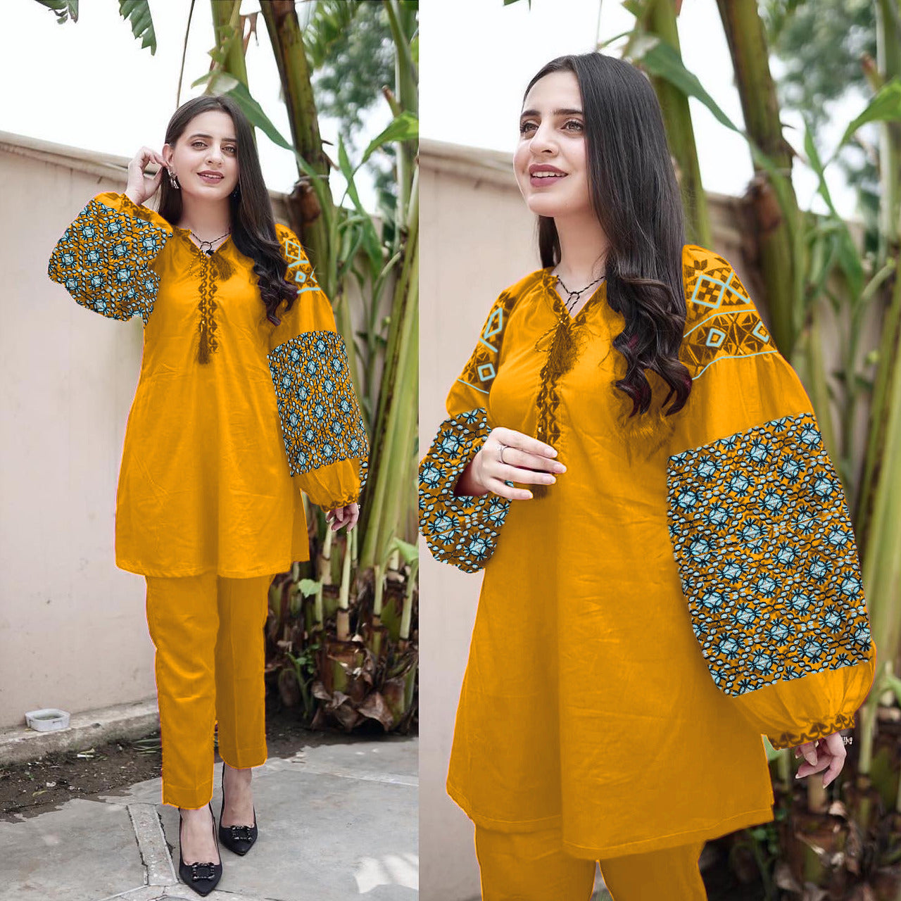 Heavy Sleeves Embroidered 2PC Suit | Elegant Designer Wear