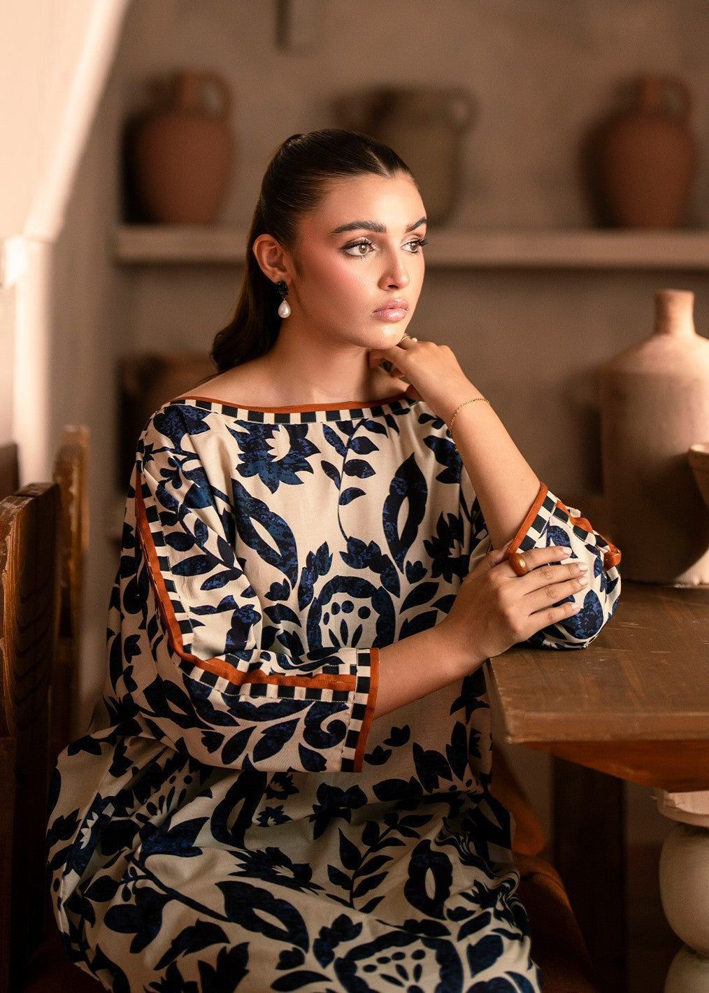 Swiss Silk Printed Stitched 2PC Co Ord