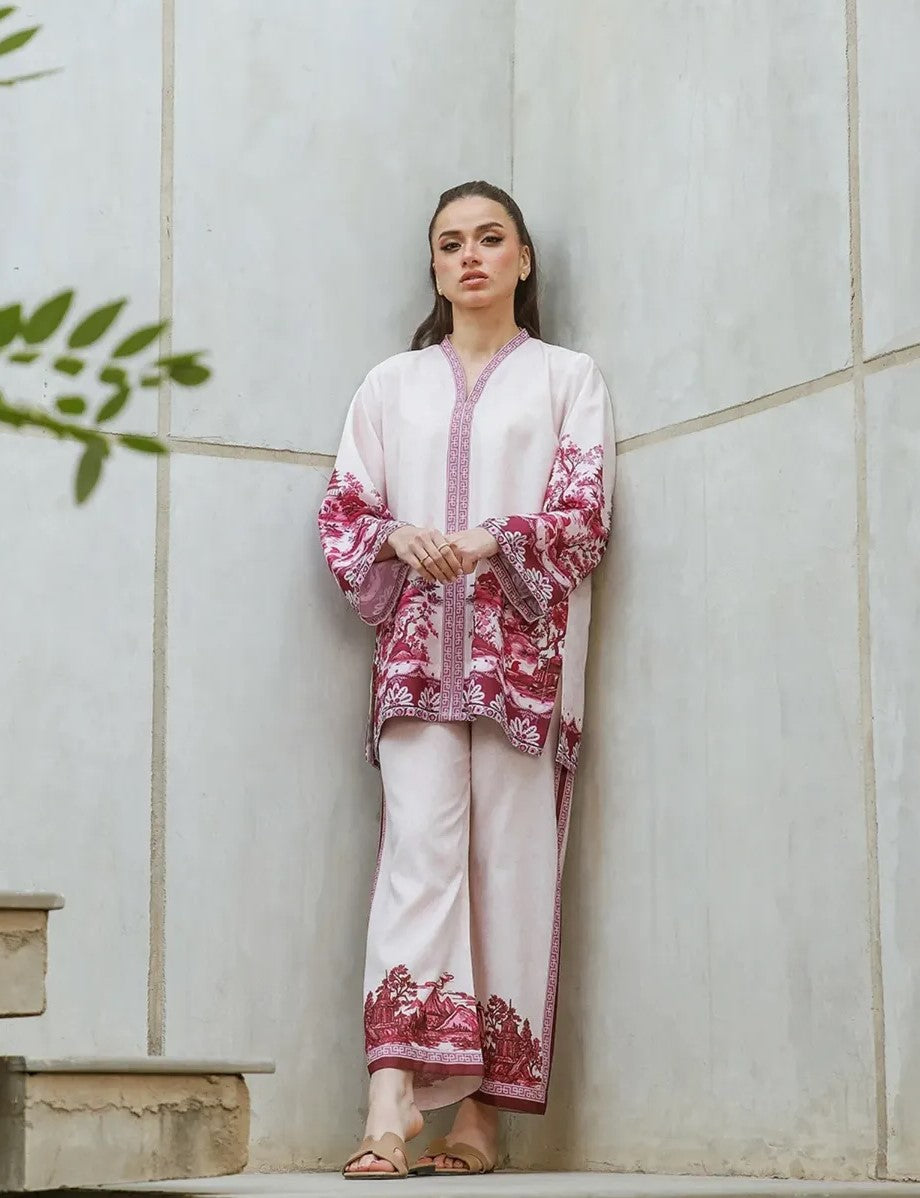 Front & Back Printed Co-Ord Set for Women – 2 Piece Stylish Matching Outfit