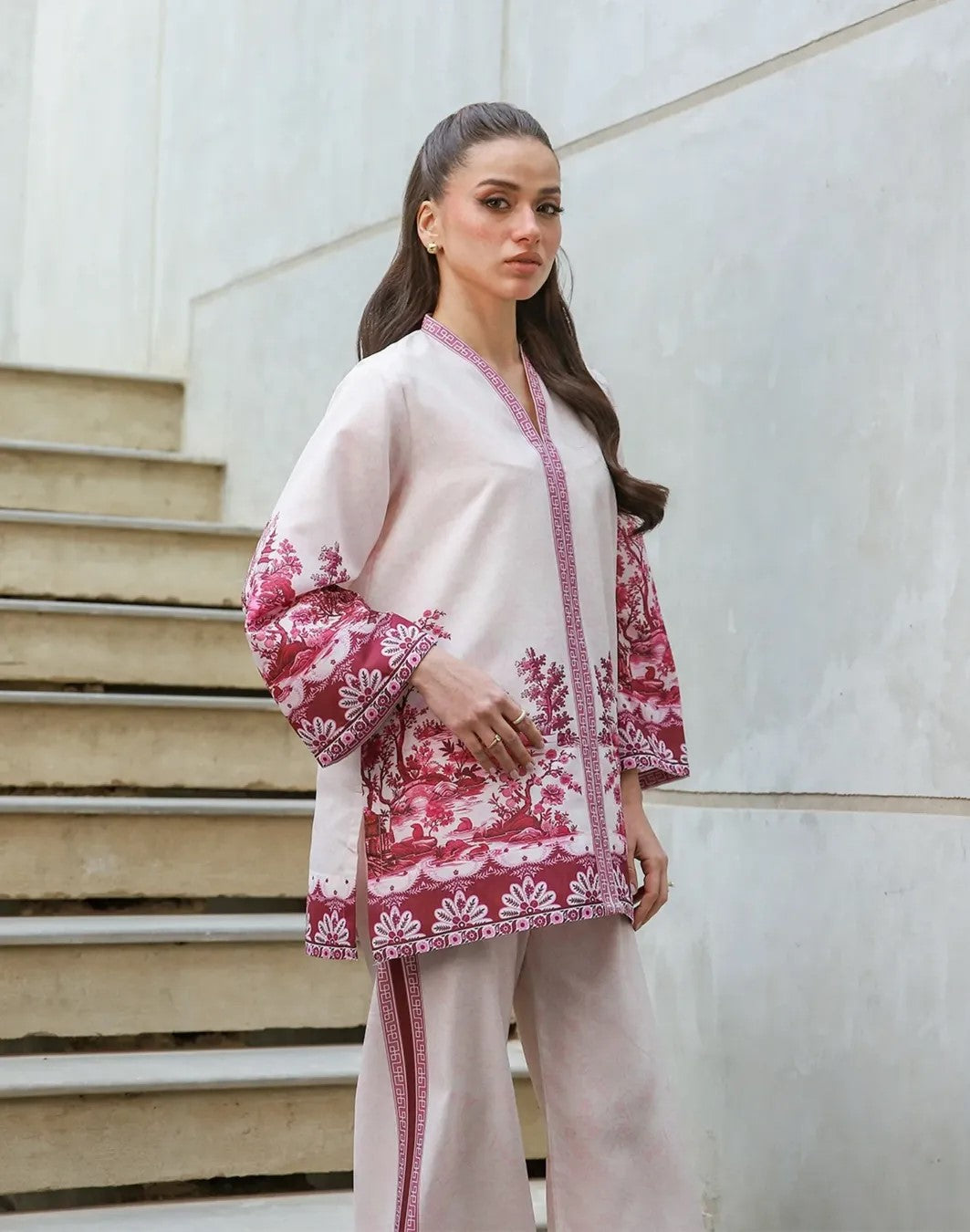 Front & Back Printed Co-Ord Set for Women – 2 Piece Stylish Matching Outfit